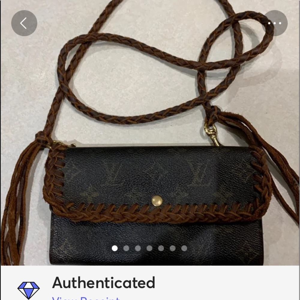 Braided Louis Vuitton wallet crossbody